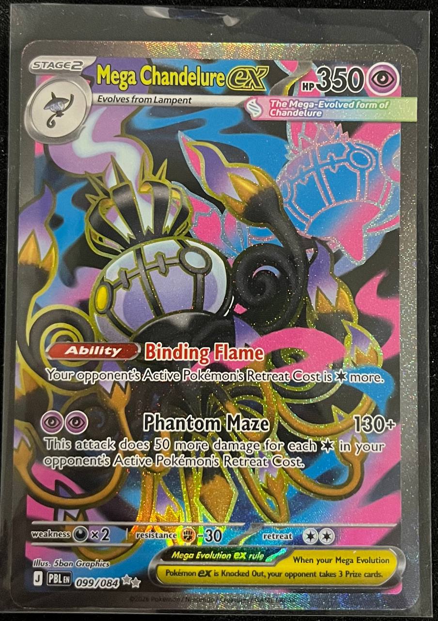 Mega Chandelure ex - 099/084 Pitch Black (Near Mint)