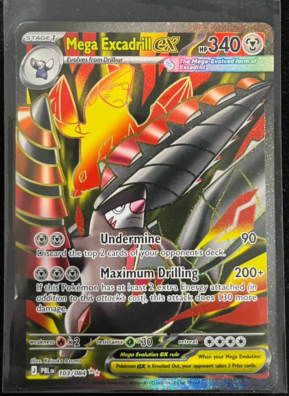 Mega Excadrill ex - 103/084 Pitch Black (Near Mint)