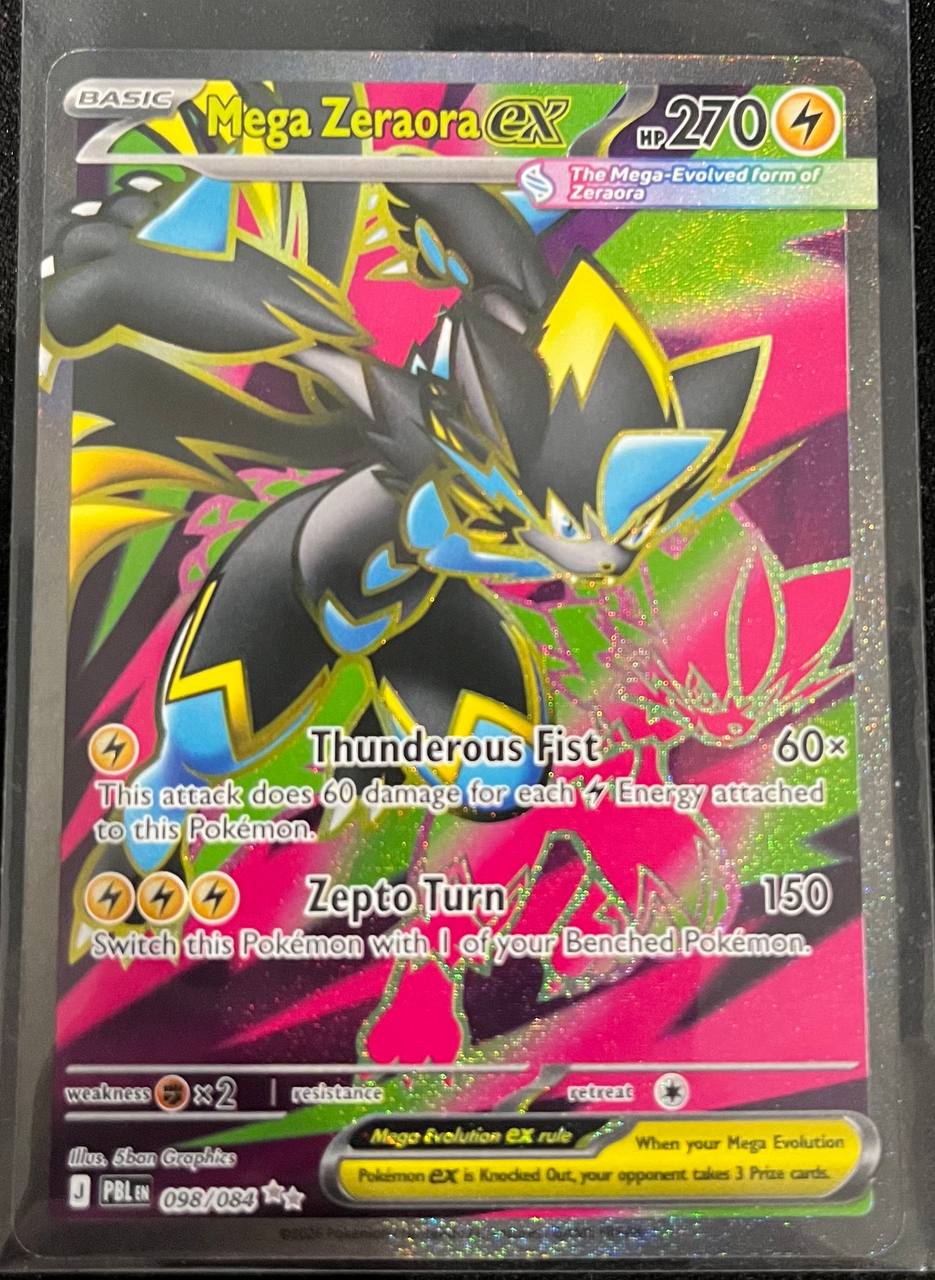 Mega Zeraora ex - 098/084 Pitch Black (Near Mint)